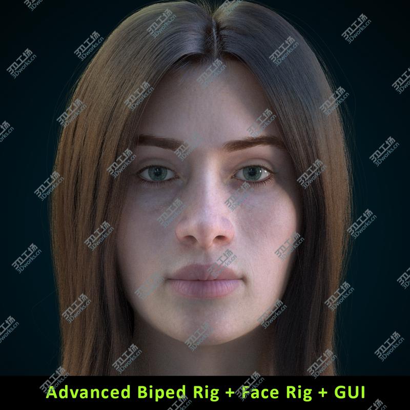 images/goods_img/202104021/3D model Cinematic Female 001 - Advanced Body Rig - Face Rig - GUI/4.jpg